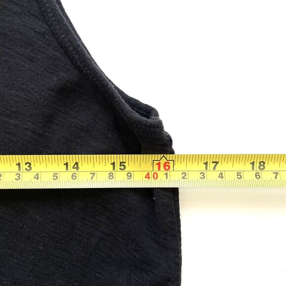 James Perse Women’s Double Layered Shift Dress Black Sleeveless Soft - Picture 8 of 12